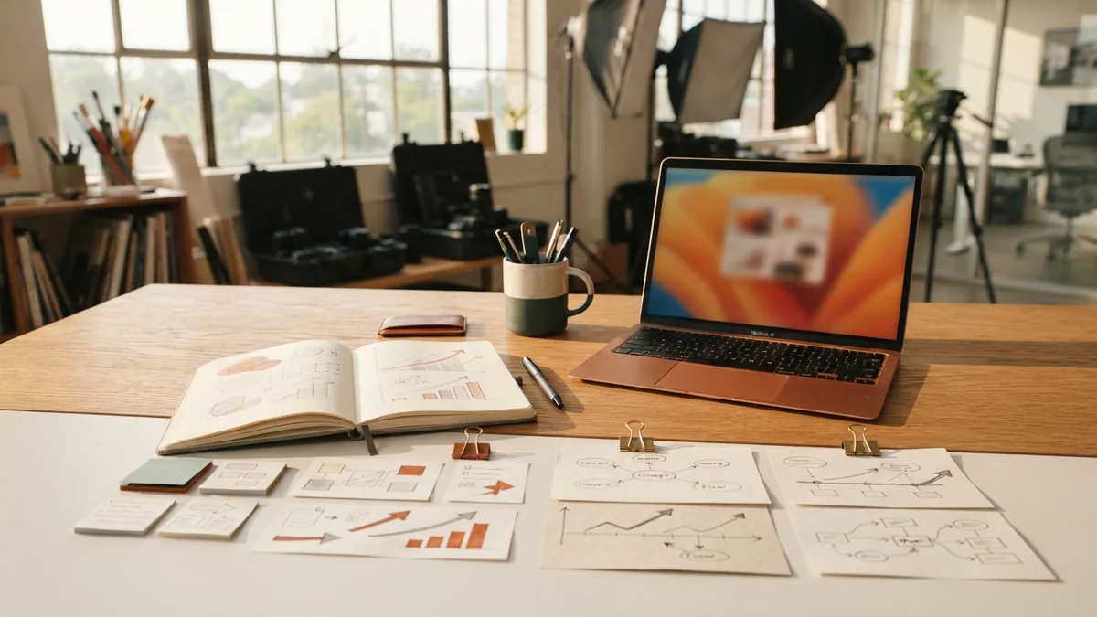 Business workspace representing digital marketing growth and measured results